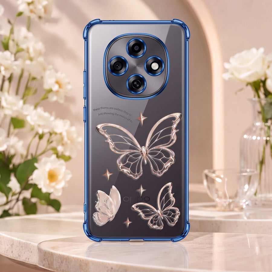 Oppo F31 Pro 5G Transparent Butterfly Anti-Yellow Airbag Cover