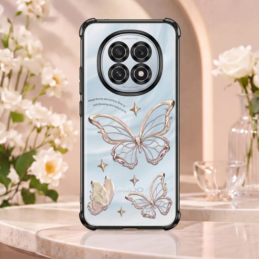 Oppo F29 5G Transparent Butterfly Anti-Yellow Airbag Cover