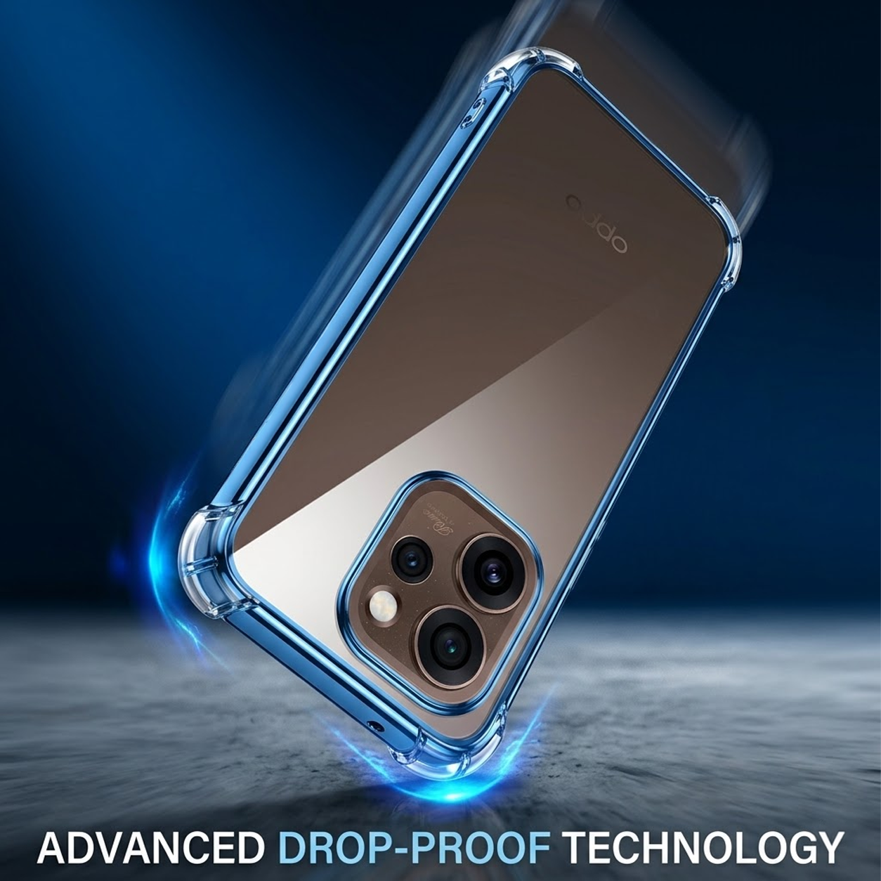 Oppo Reno 15 Pro 5G Anti-Yellow Electroplating Transparent Airbags Case
