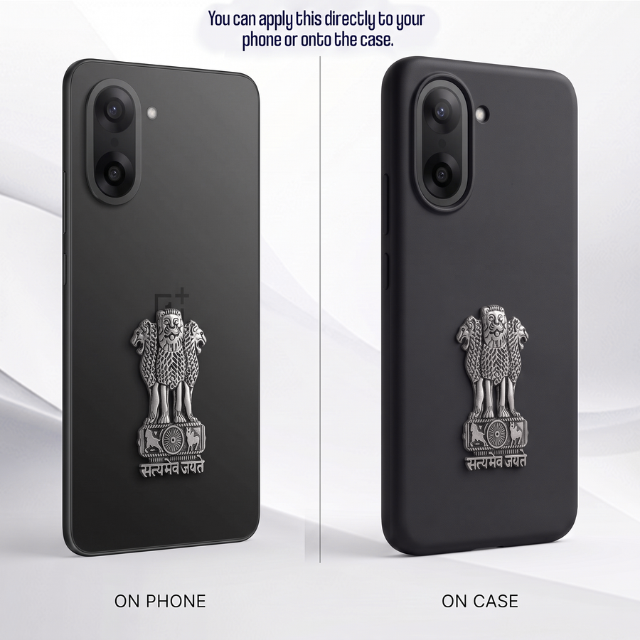 One Plus Nord CE5 5G Compatible Satyamev Jayate 3D Metal Emblem Sticker