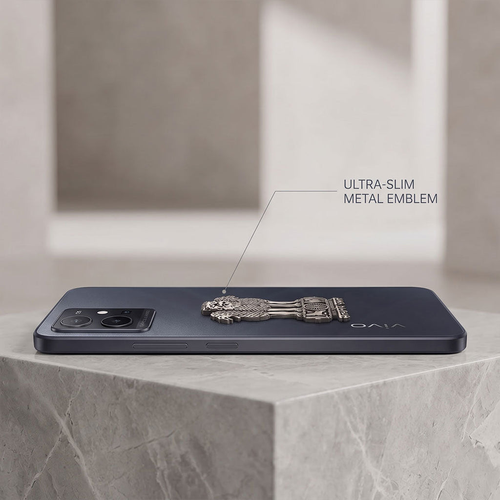 Vivo Y35 5G Compatible Satyamev Jayate 3D Metal Emblem Sticker