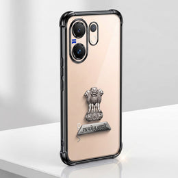 Vivo X200 FE 5G Satyamev Jayate 2-in-1 Emblem Transparent Shockproof Airbag Case