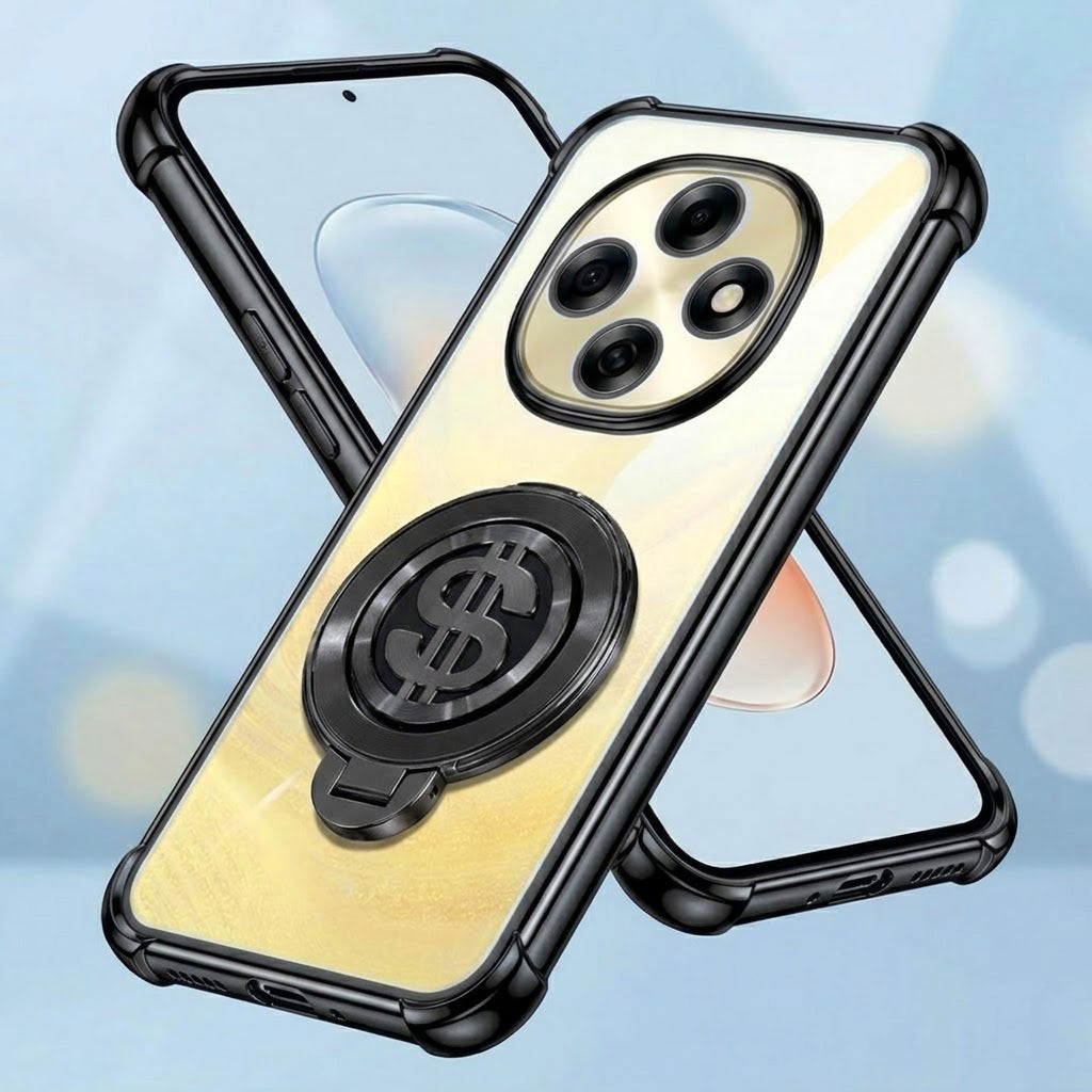 Oppo F31 Pro 5G Four Corner Airbags 100% Original Astro Money Magnet Rotating Dollar Case