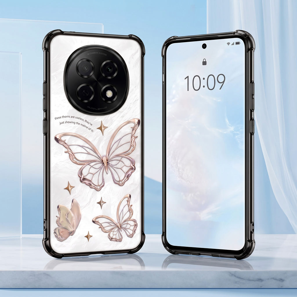 Oppo F29 Pro 5G Transparent Butterfly Anti-Yellow Airbag Cover