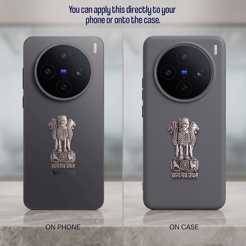 Vivo X200T 5G Compatible Satyamev Jayate 3D Metal Emblem Sticker