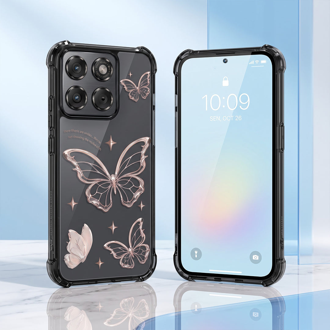 Motorola Edge 70 5G Transparent Butterfly Anti-Yellow Airbag Cover
