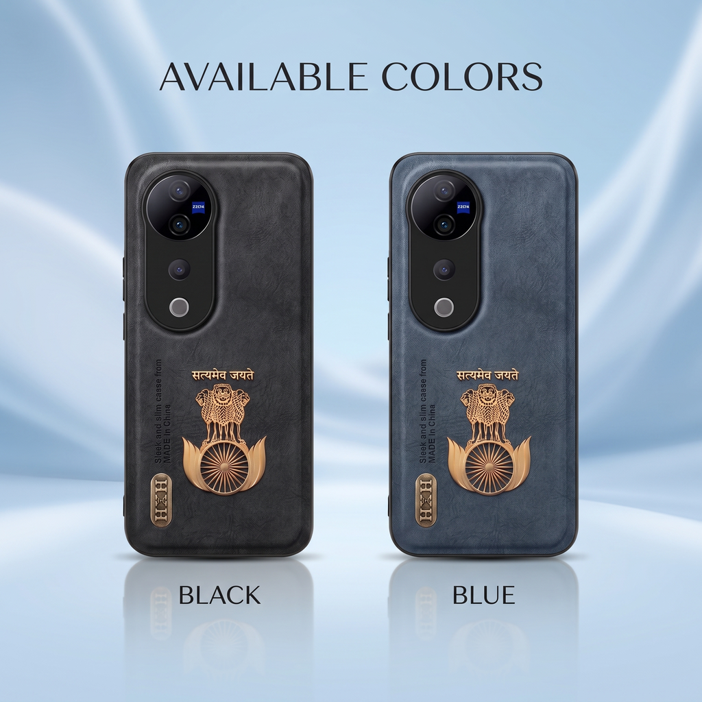Vivo V40 Pro 5G Skin Feel 3D Satyamev Jayate PU Leather Case