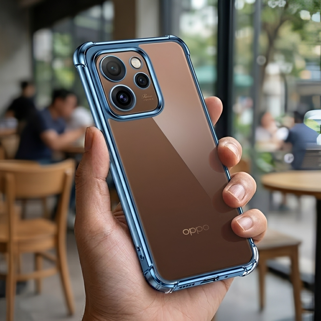 Oppo Reno 15 Pro 5G Anti-Yellow Electroplating Transparent Airbags Case
