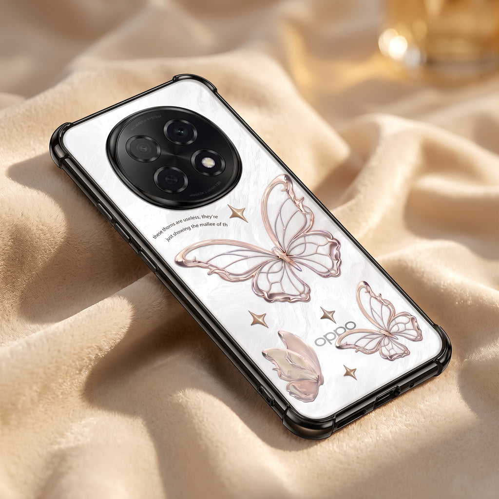 Oppo F29 Pro 5G Transparent Butterfly Anti-Yellow Airbag Cover