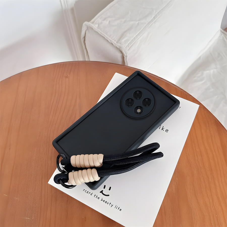 Oppo F31 Pro+ 5G Luxury Silicone Matte Case with Wrist Strap