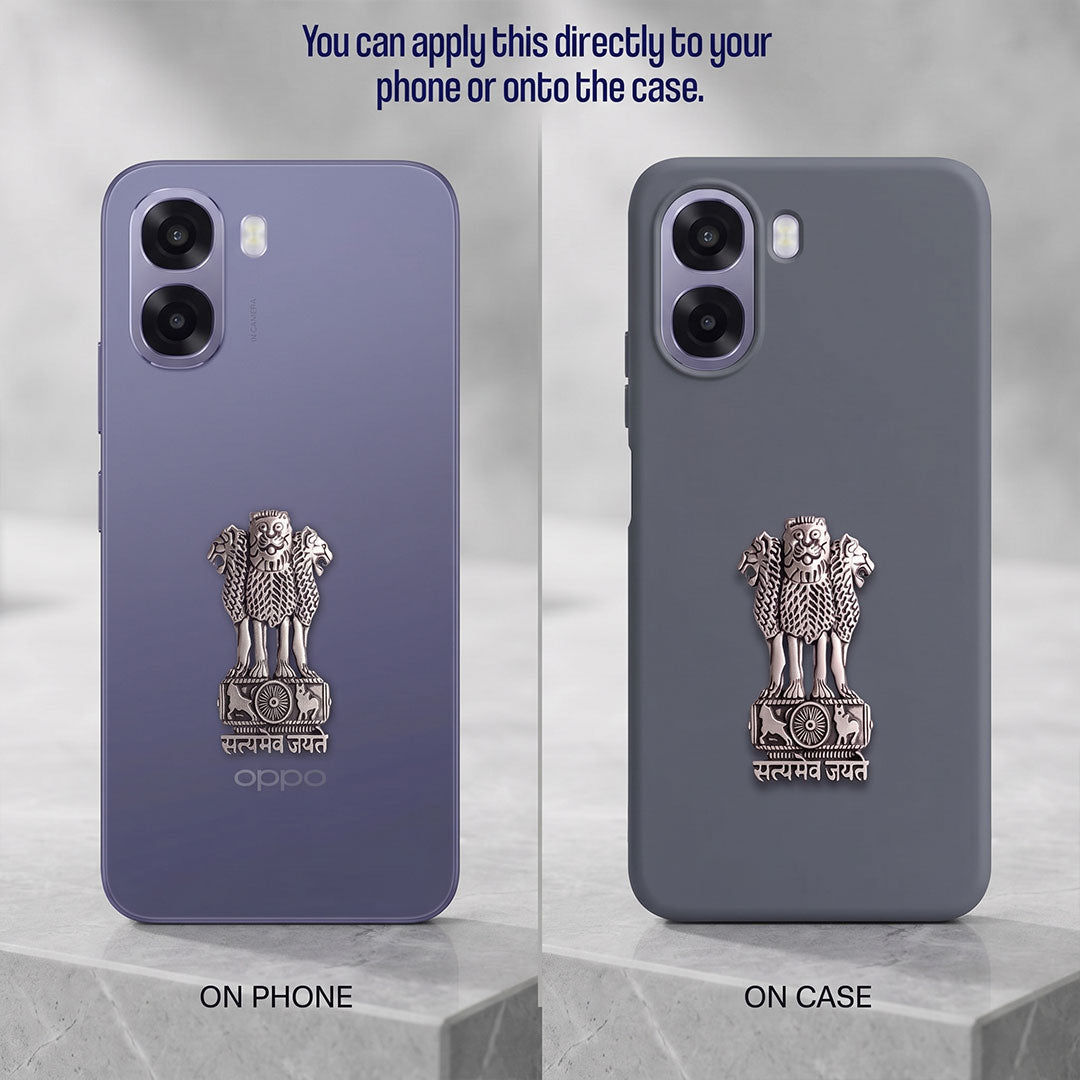 OPPO A6s 5G Compatible Satyamev Jayate 3D Metal Emblem Sticker