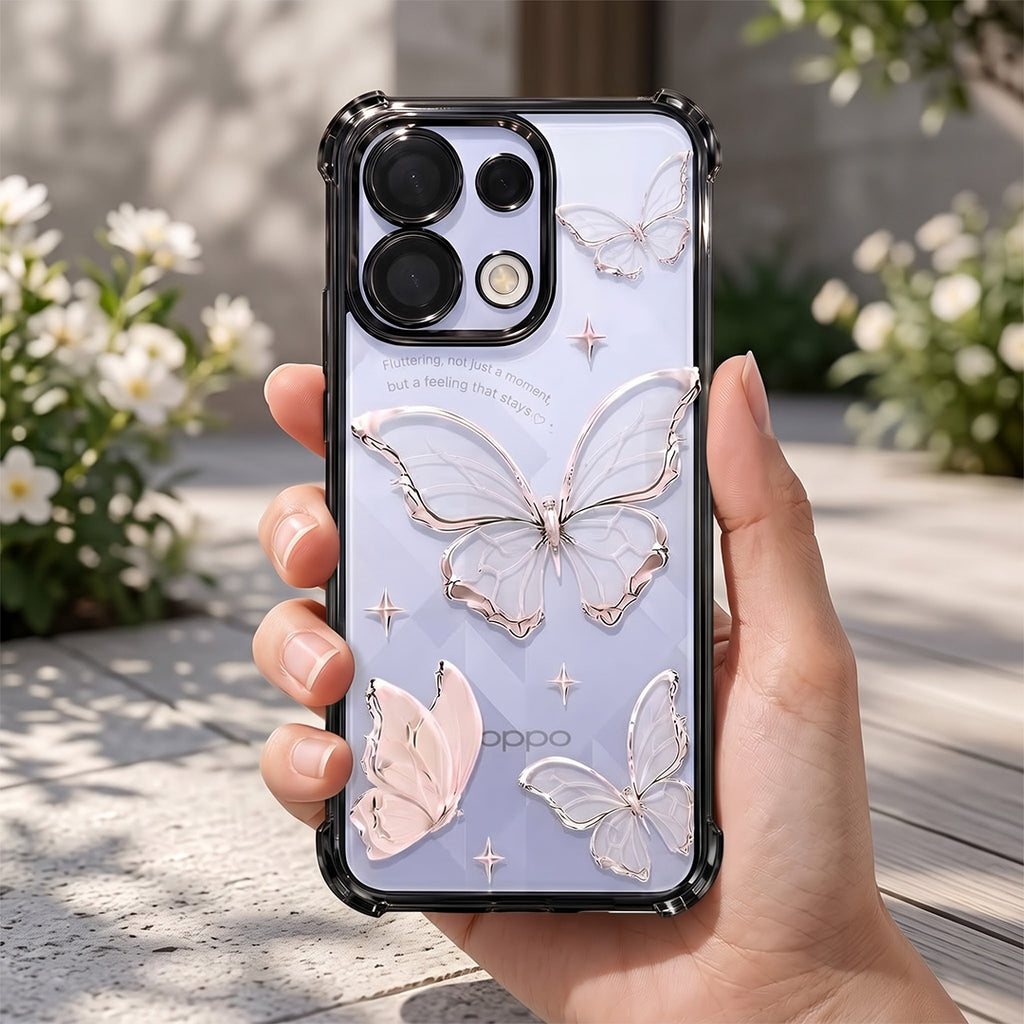 Oppo K13 5G Transparent Butterfly Anti-Yellow Airbag Cover
