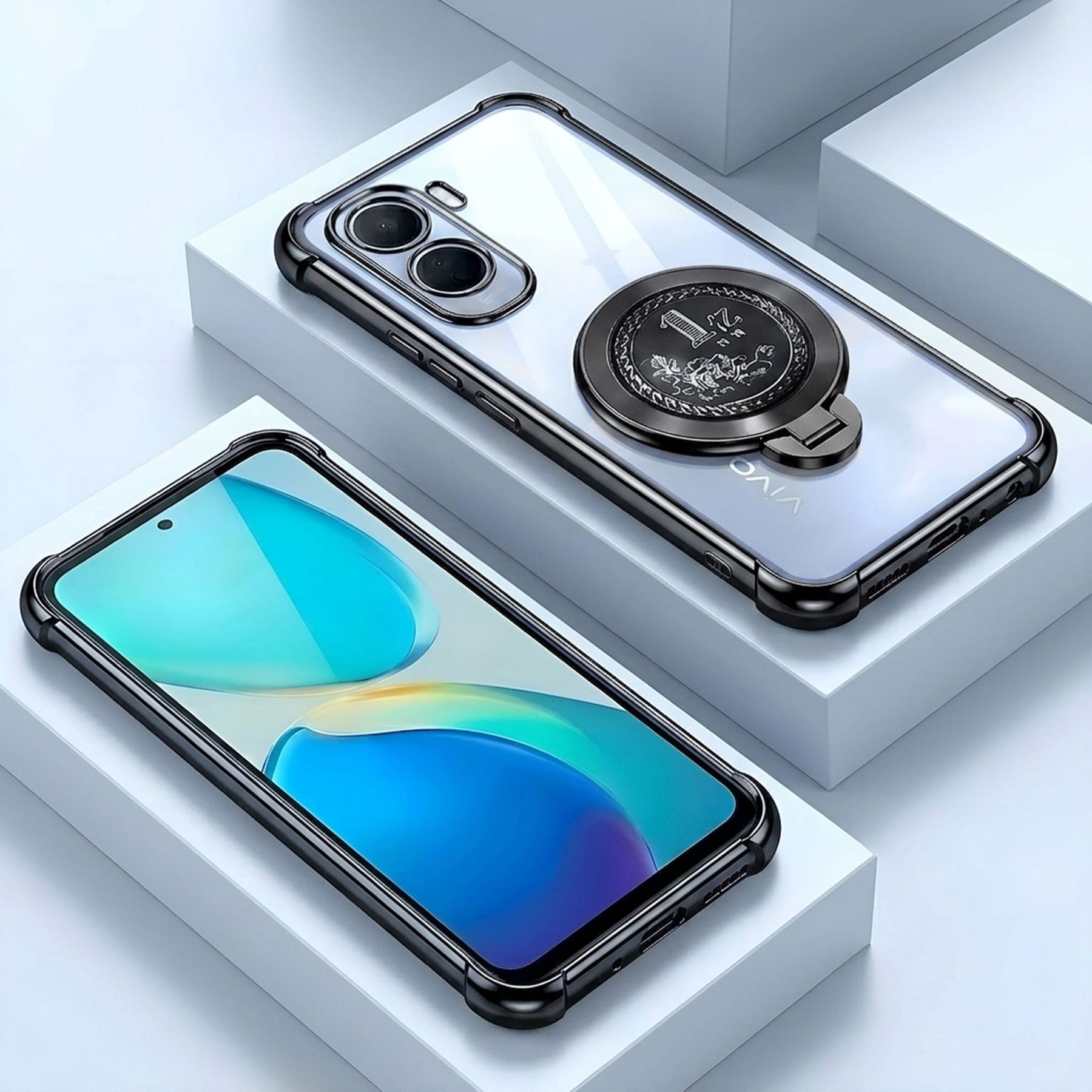 Vivo T5 Pro 5G Premium Billion Wheel Rotating Shockproof Airbags Case