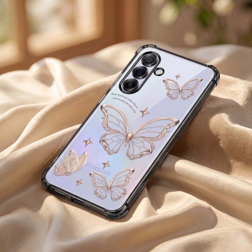 Samsung A36 5G Transparent Butterfly Anti-Yellow Airbag Cover