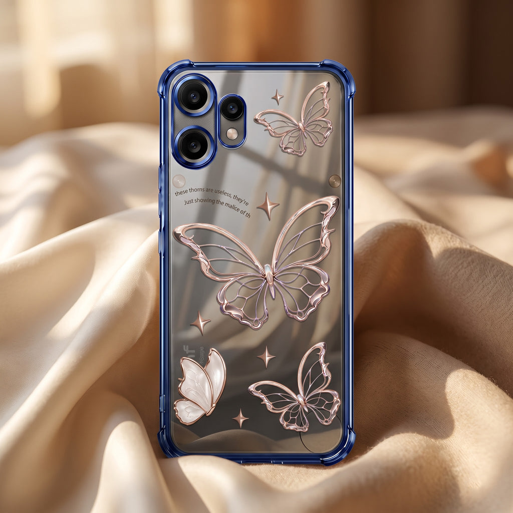 Nothing Phone 2 Pro 5G Transparent Butterfly Anti-Yellow Airbag Cover