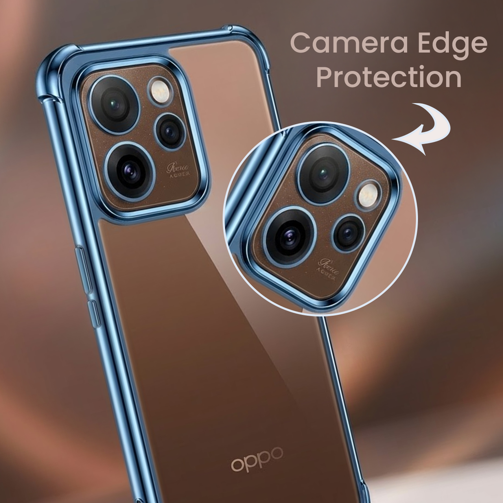 Oppo Reno 15 Pro 5G Anti-Yellow Electroplating Transparent Airbags Case