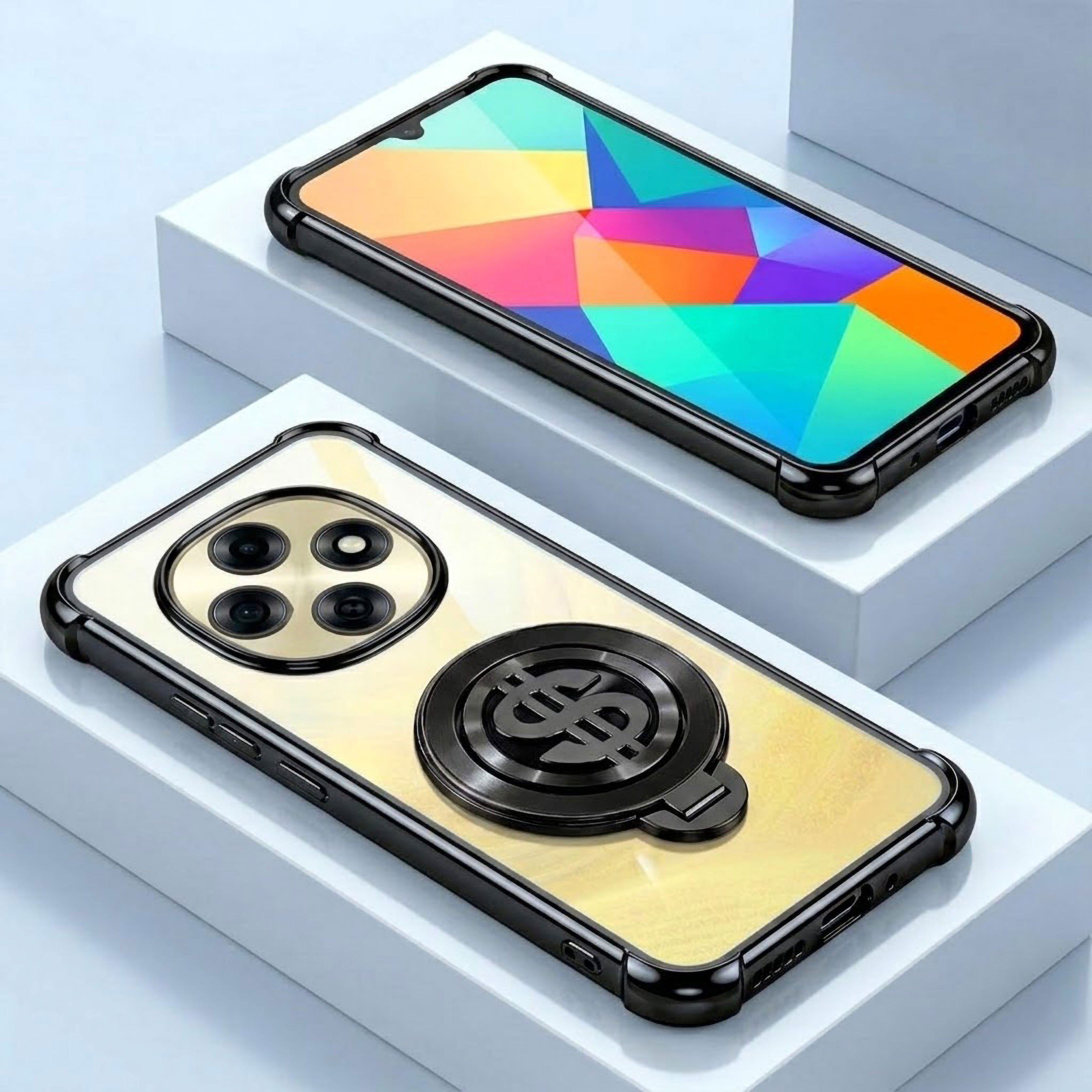 Oppo F31 Pro 5G Four Corner Airbags 100% Original Astro Money Magnet Rotating Dollar Case
