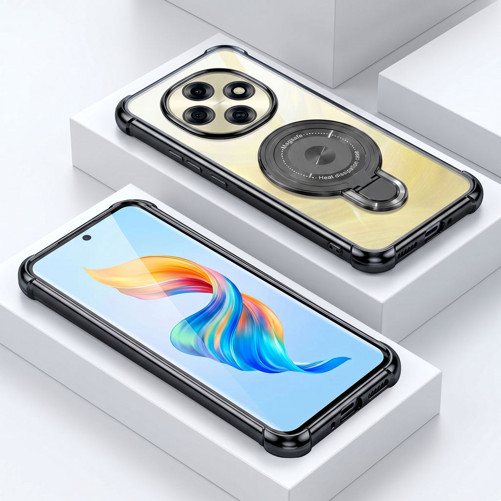 Oppo F31 Pro 5G Luxury Four Corner Invincible Bracket Ring Stand Case
