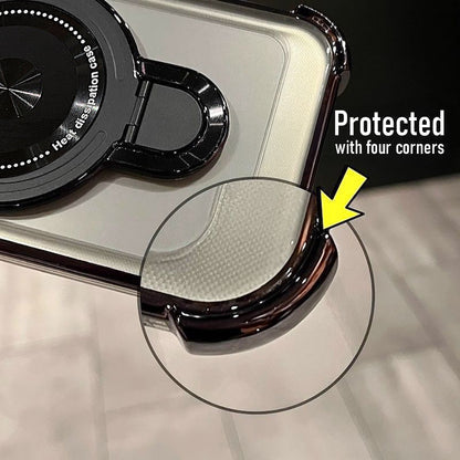 Oppo F31 5G Luxury Four Corner Invincible Bracket Ring Stand Case