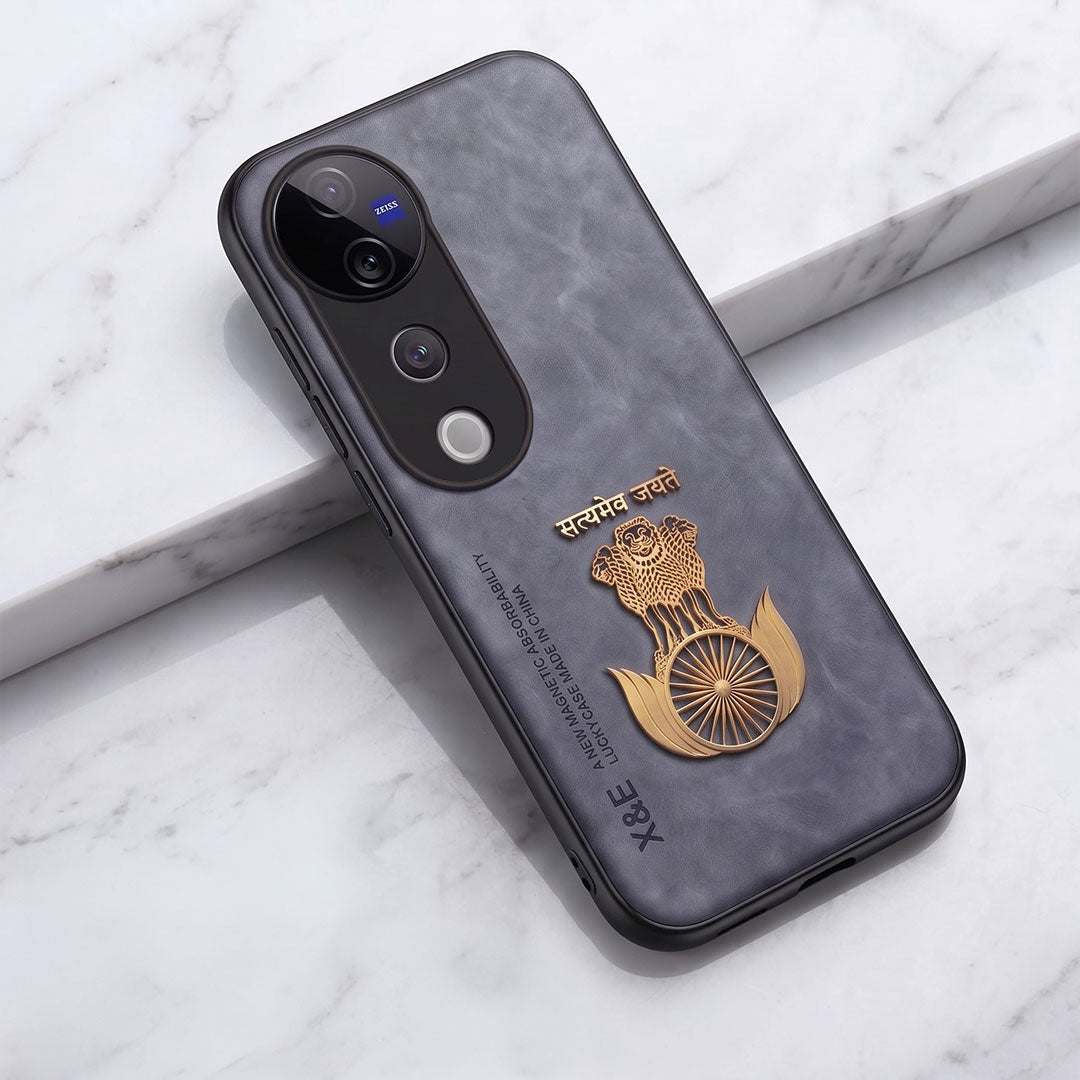 Vivo T3 Ultra 5G Satyamev Jayate Comfortable Leather Phone Case