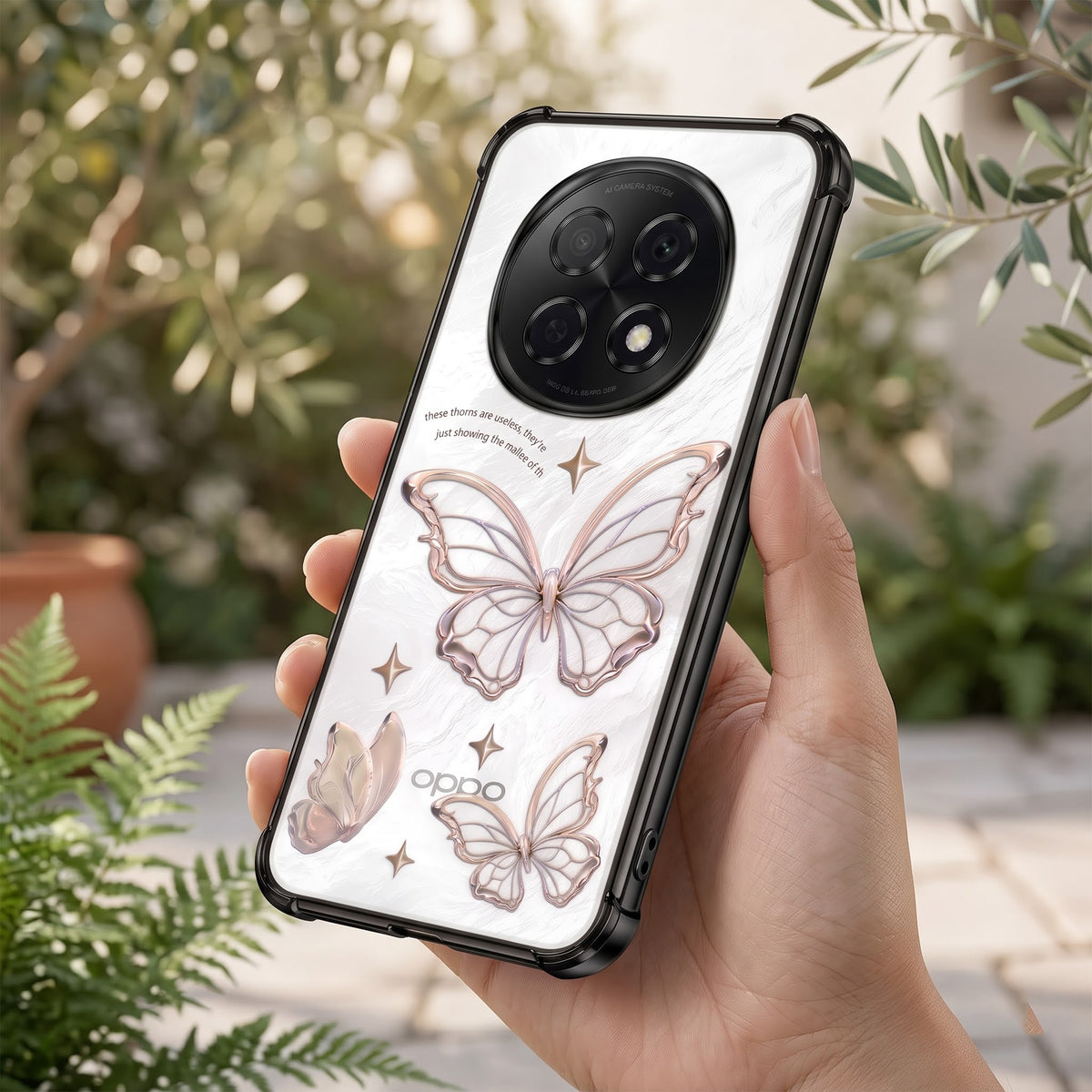 Oppo F29 Pro 5G Transparent Butterfly Anti-Yellow Airbag Cover