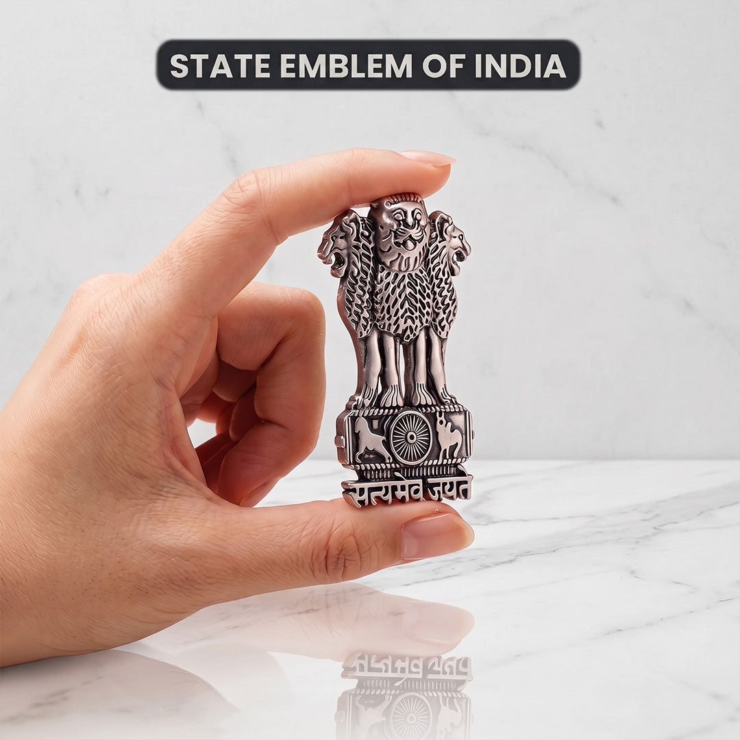 Redmi Note 14 Pro+ 5G Compatible Satyamev Jayate 3D Metal Emblem Sticker