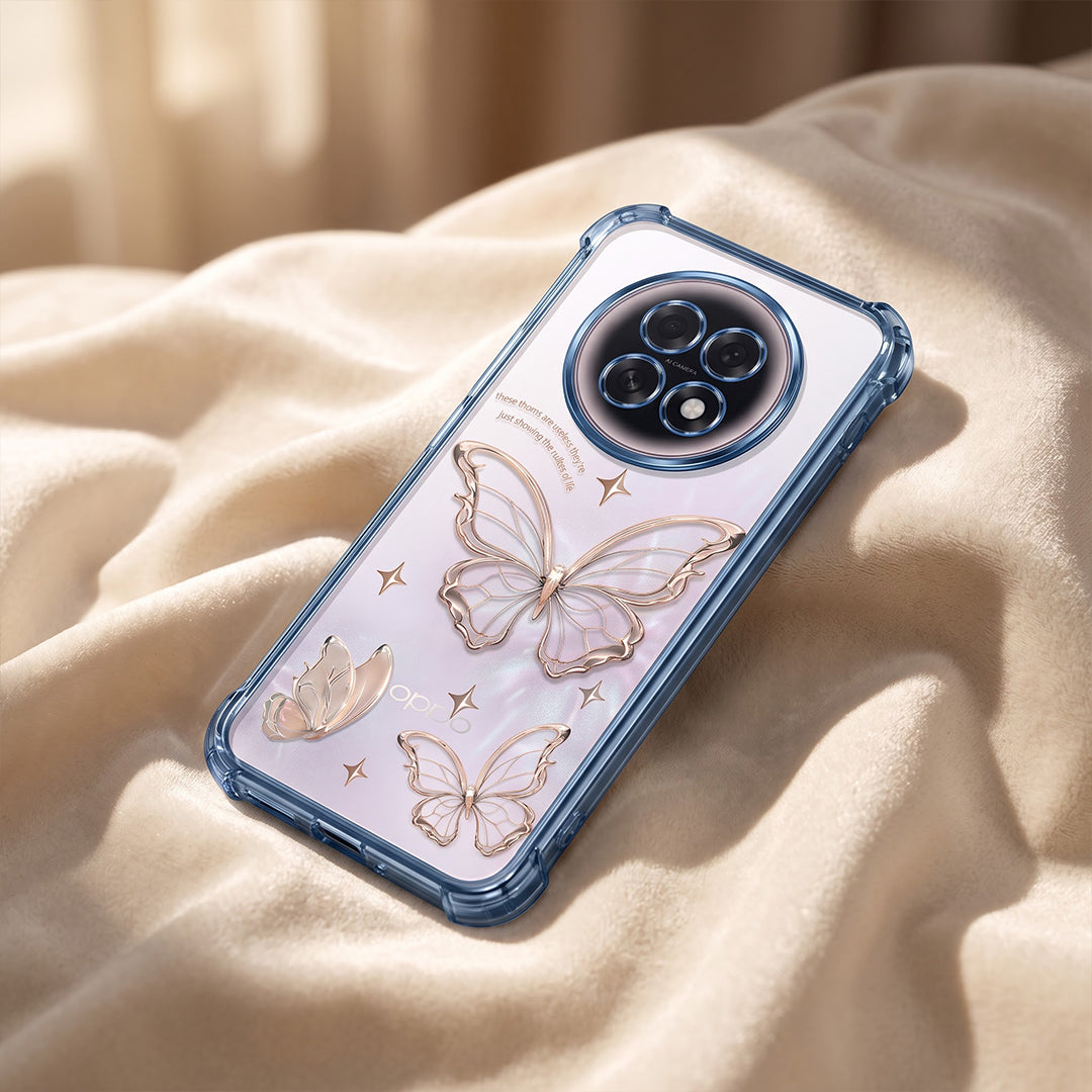Oppo F31 Pro+ 5G Transparent Butterfly Anti-Yellow Airbag Cover