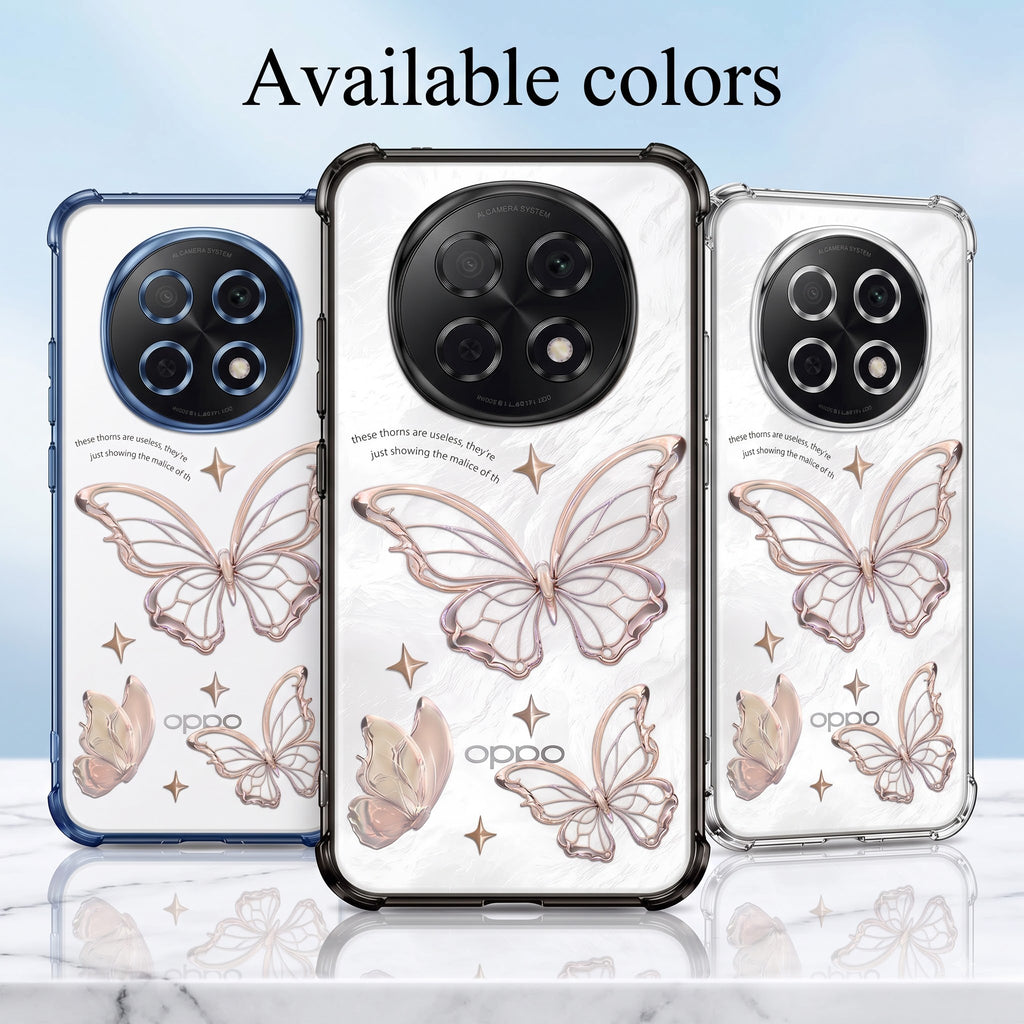 Oppo F29 Pro 5G Transparent Butterfly Anti-Yellow Airbag Cover
