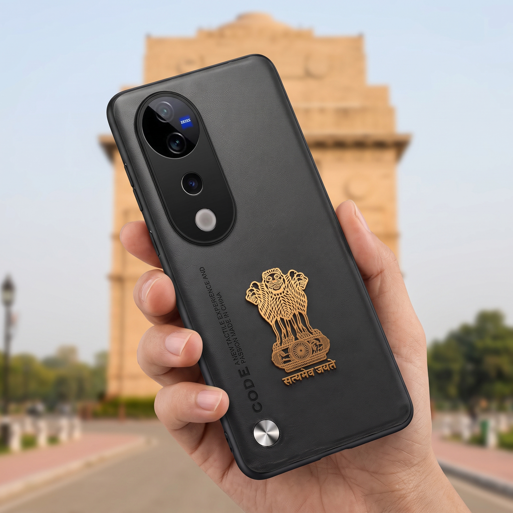 Vivo T3 Ultra 5G Satyamev Jayate Vegan Leather Back Case