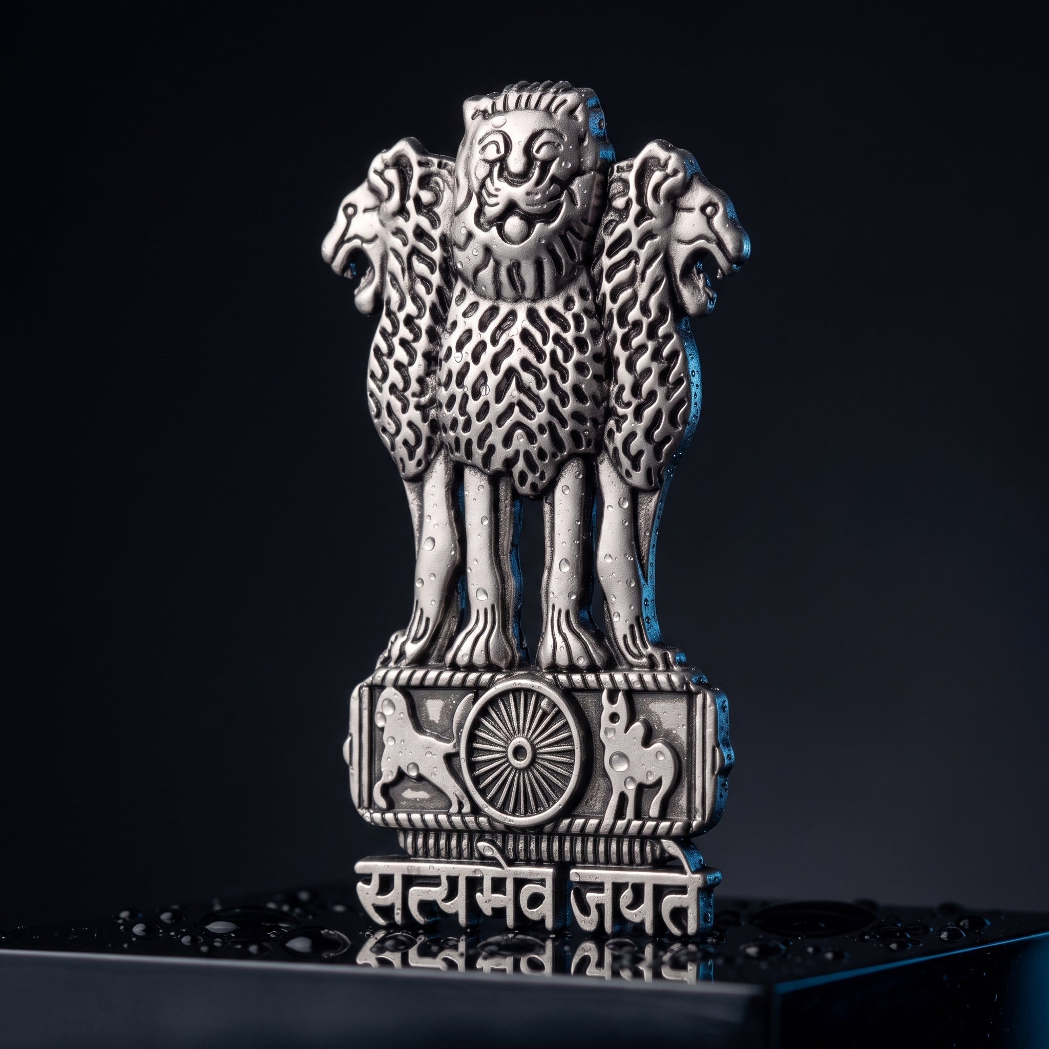 Vivo V40 Pro 5G Compatible Satyamev Jayate 3D Metal Emblem Sticker