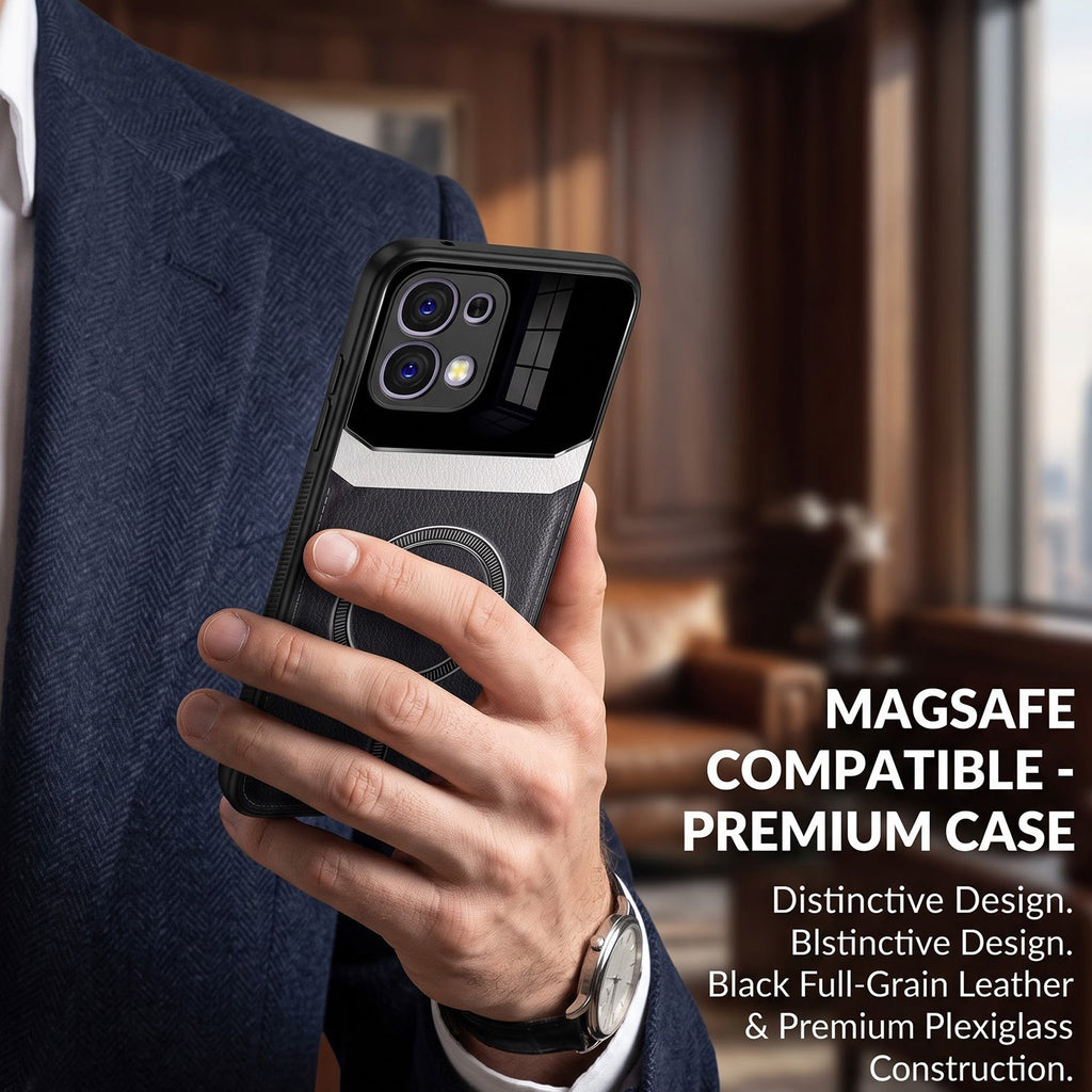 Oppo F31 5G Premium Magsafe Magnetic Leather Lens Protective Case