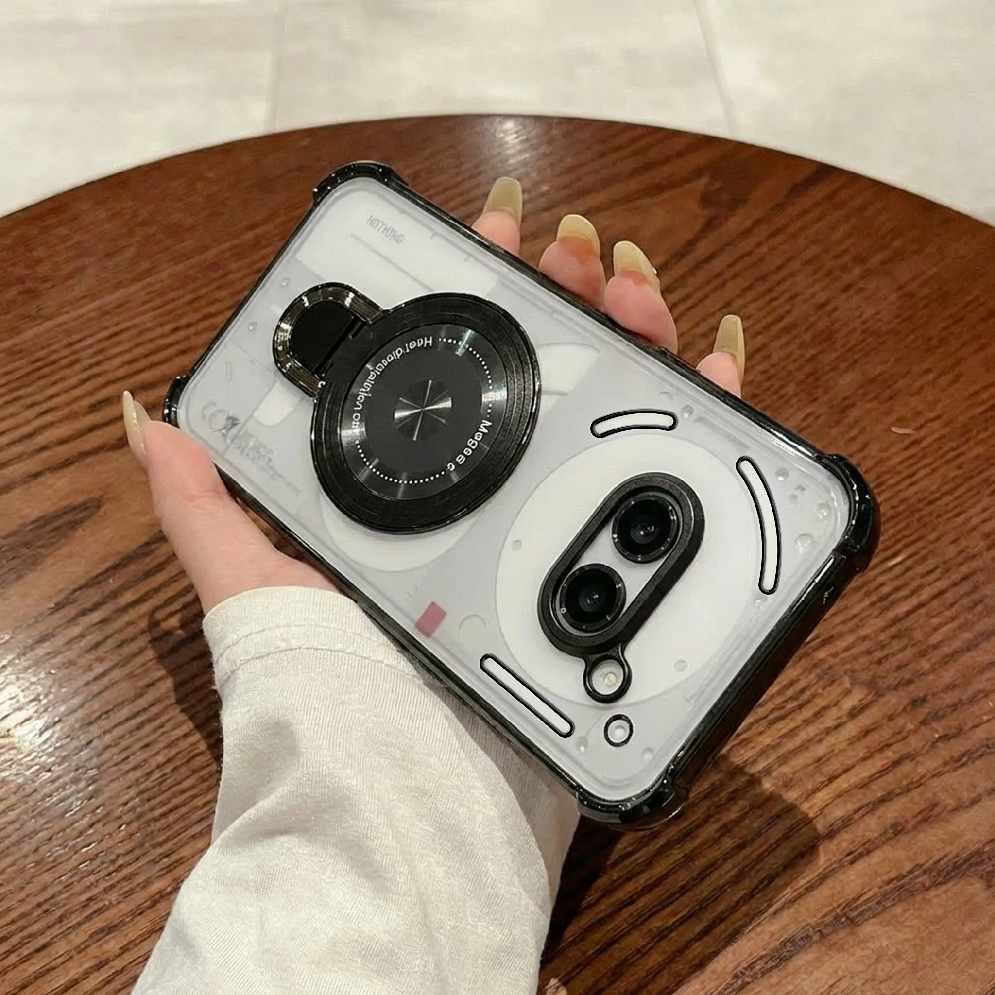 Nothing Phone 2a 5G Luxury Four Corner Invincible Bracket Ring Stand Case