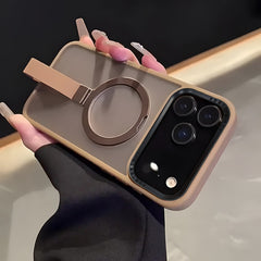 iPhone 17 Pro & 17 Pro Max Magnetic Ring Stand Hand Holding Band Case
