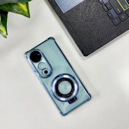 Vivo V40 Pro 5G Original Luxury Magnifier Ring Stand Shockproof Airbags Corner Case