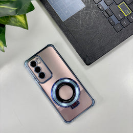 Oppo Reno 12 Pro 5G Original Luxury Magnifier Ring Stand Shockproof Airbags Corner Case