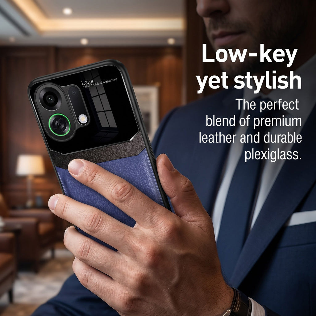 Oppo k13 Turbo 5G Premium Leather Lens Protective Case