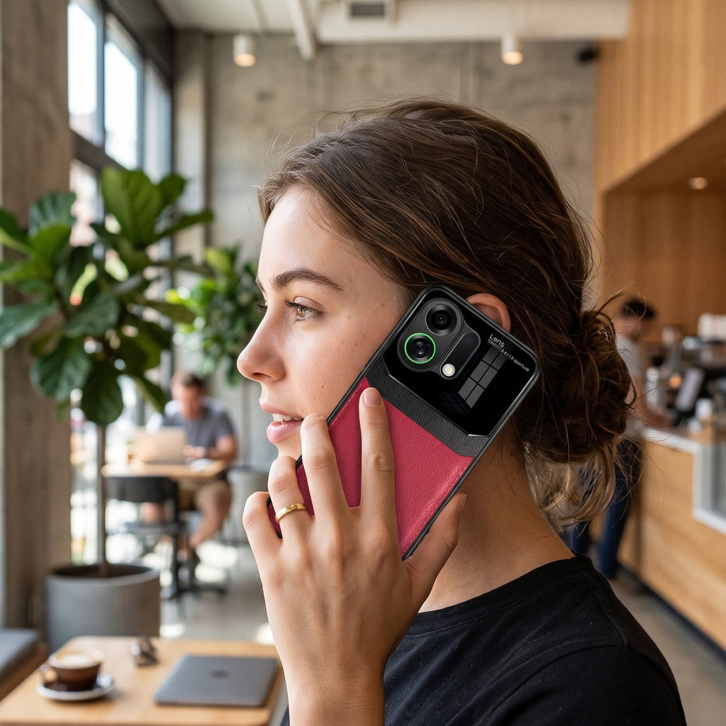 Oppo k13 Turbo 5G Premium Leather Lens Protective Case