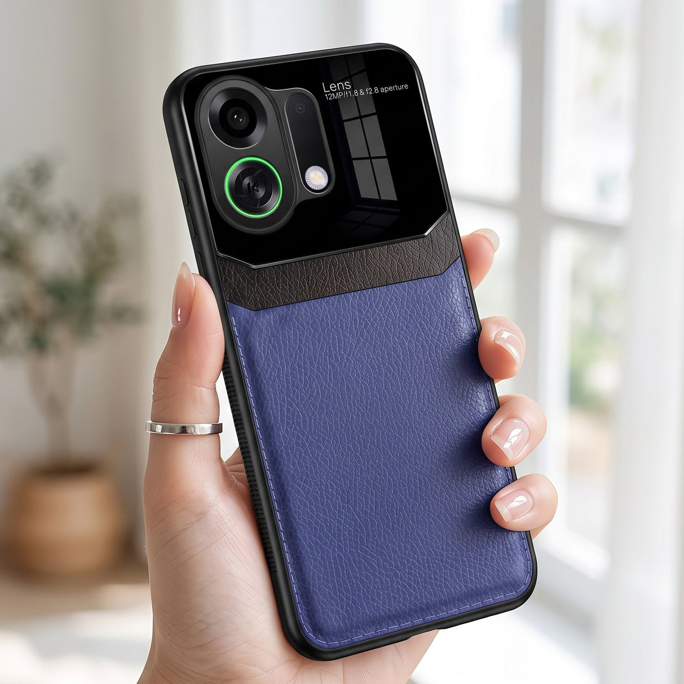 Oppo k13 Turbo 5G Premium Leather Lens Protective Case