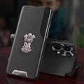 Motorola Edge 50 Pro 5G Metal Satyamev Jayate 2-in-1 Emblem Half-Window Leather Flip Case