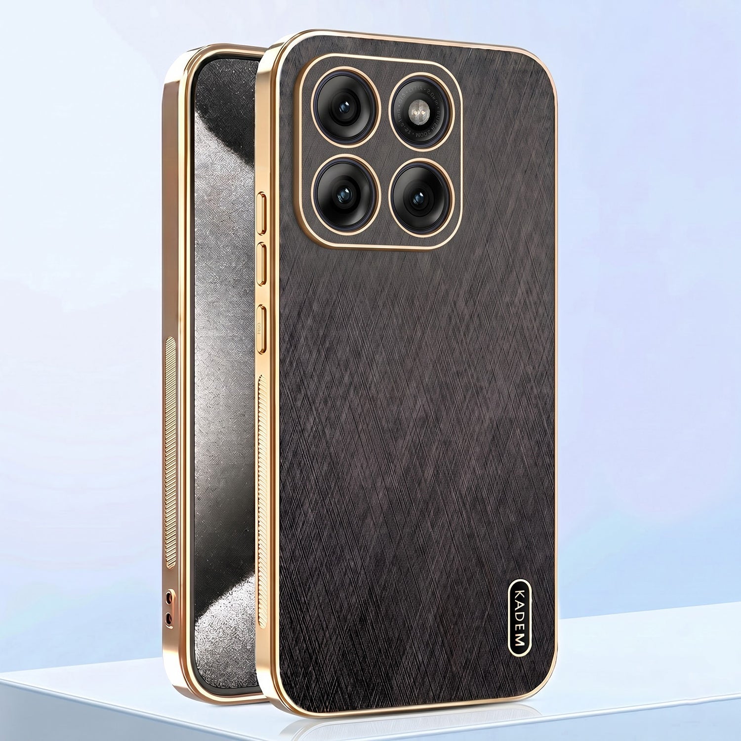 Motorola Edge 70 5G Premium Electroplated Frame Gold Thread Pattern Soft Case