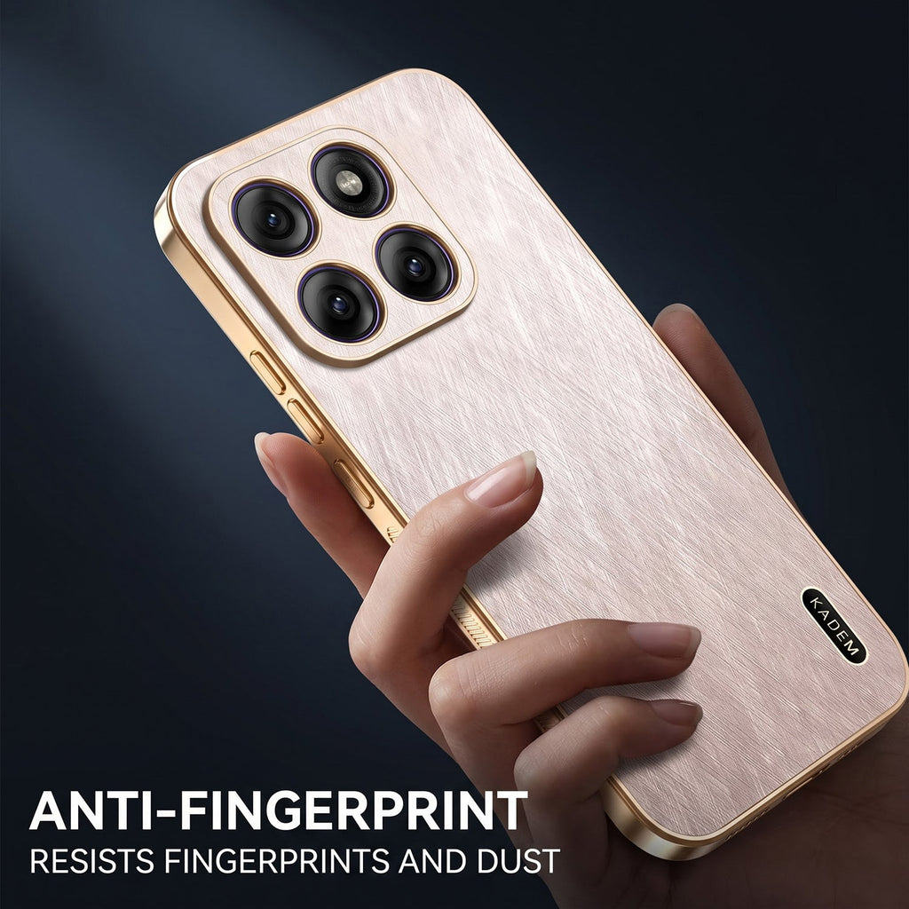 Motorola Edge 70 Fusion 5G Premium Electroplated Frame Gold Thread Pattern Soft Case