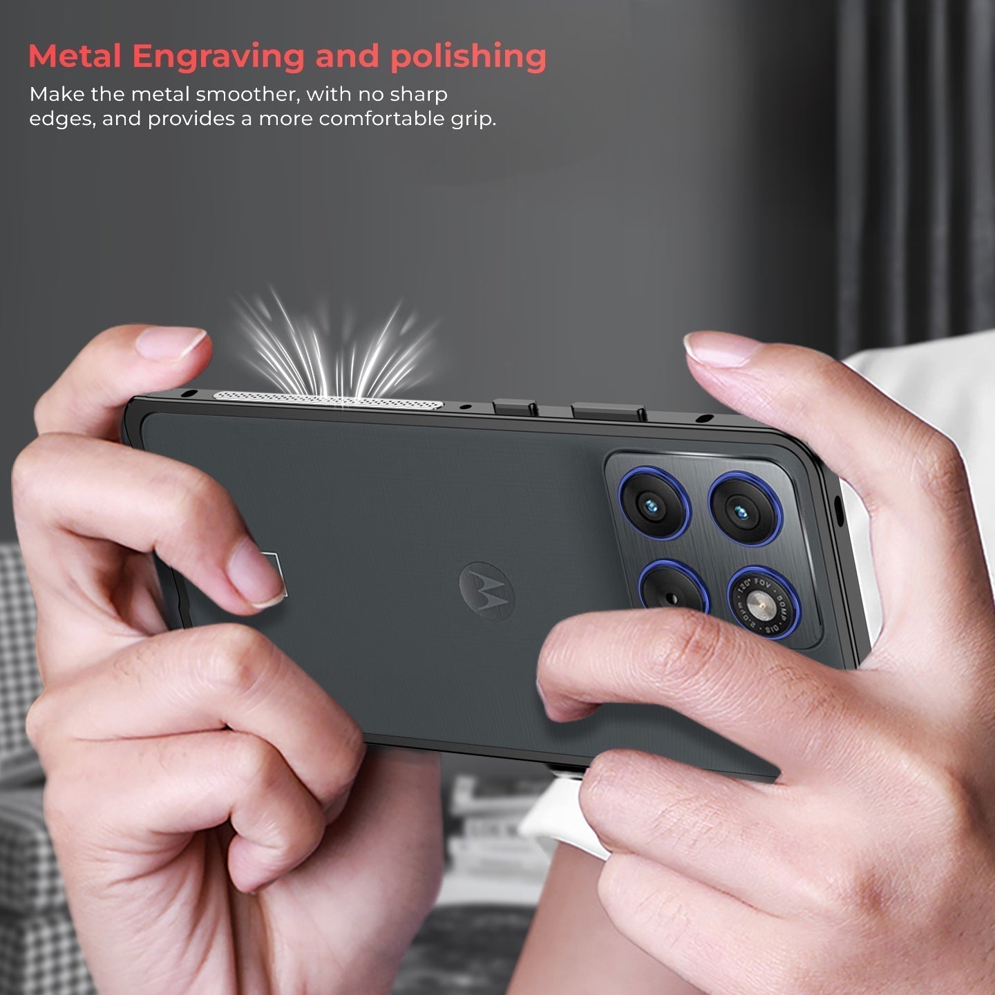 Motorola Edge 70 5G Premium Metal Frame Case