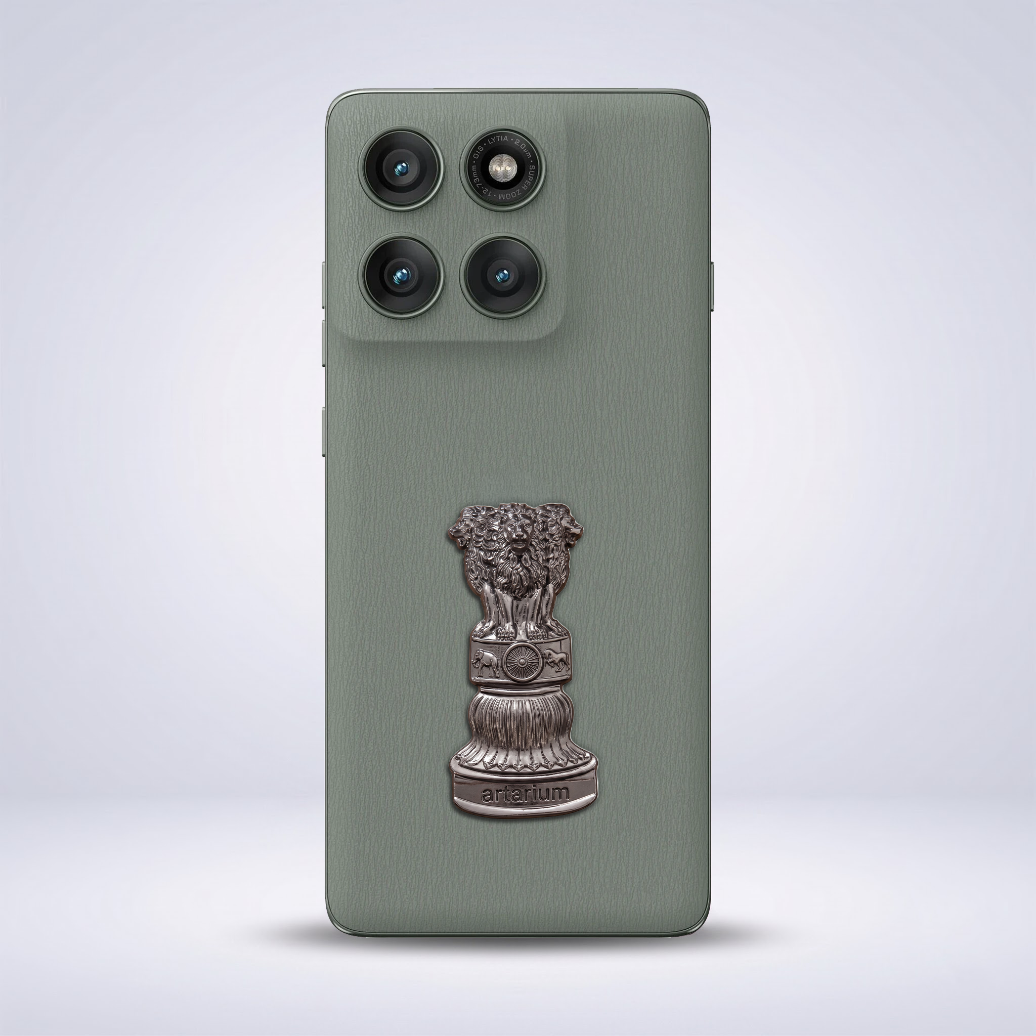 Motorola Edge 60 Pro 5G Compatible Satyamev Jayate 3D Metal Emblem Sticker