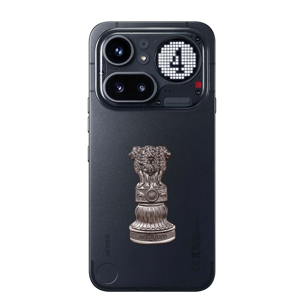 Nothing Phone 4A Pro 5G Compatible Satyamev Jayate 3D Metal Emblem Sticker
