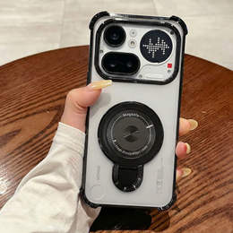 Nothing Phone 4a Pro 5G Luxury Four Corner Invincible Bracket Ring Stand Case