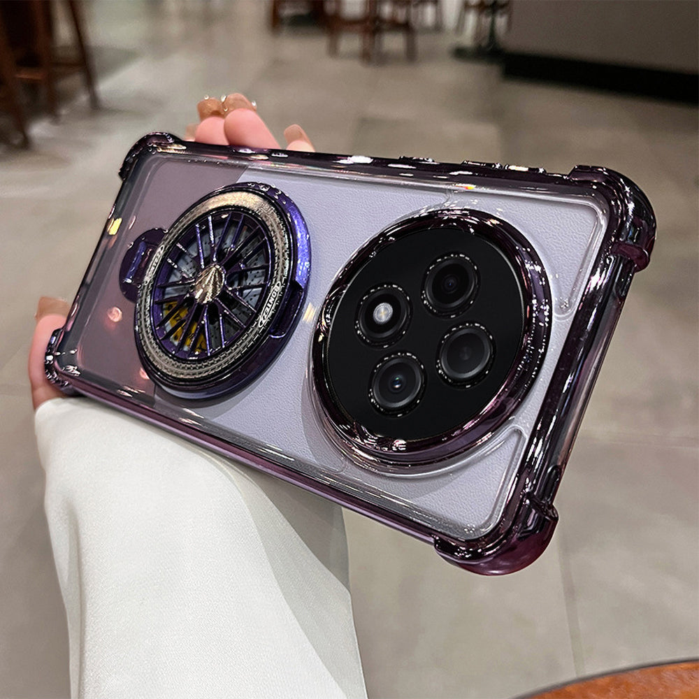 Oppo Reno 12F 5G Premium Stress Buster Wheel Rotating Shockproof Airbags Case