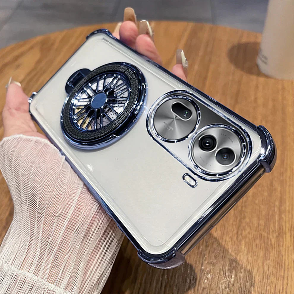 Oppo Reno 11 Pro 5G Premium Stress Buster Wheel Rotating Shockproof Airbags Case