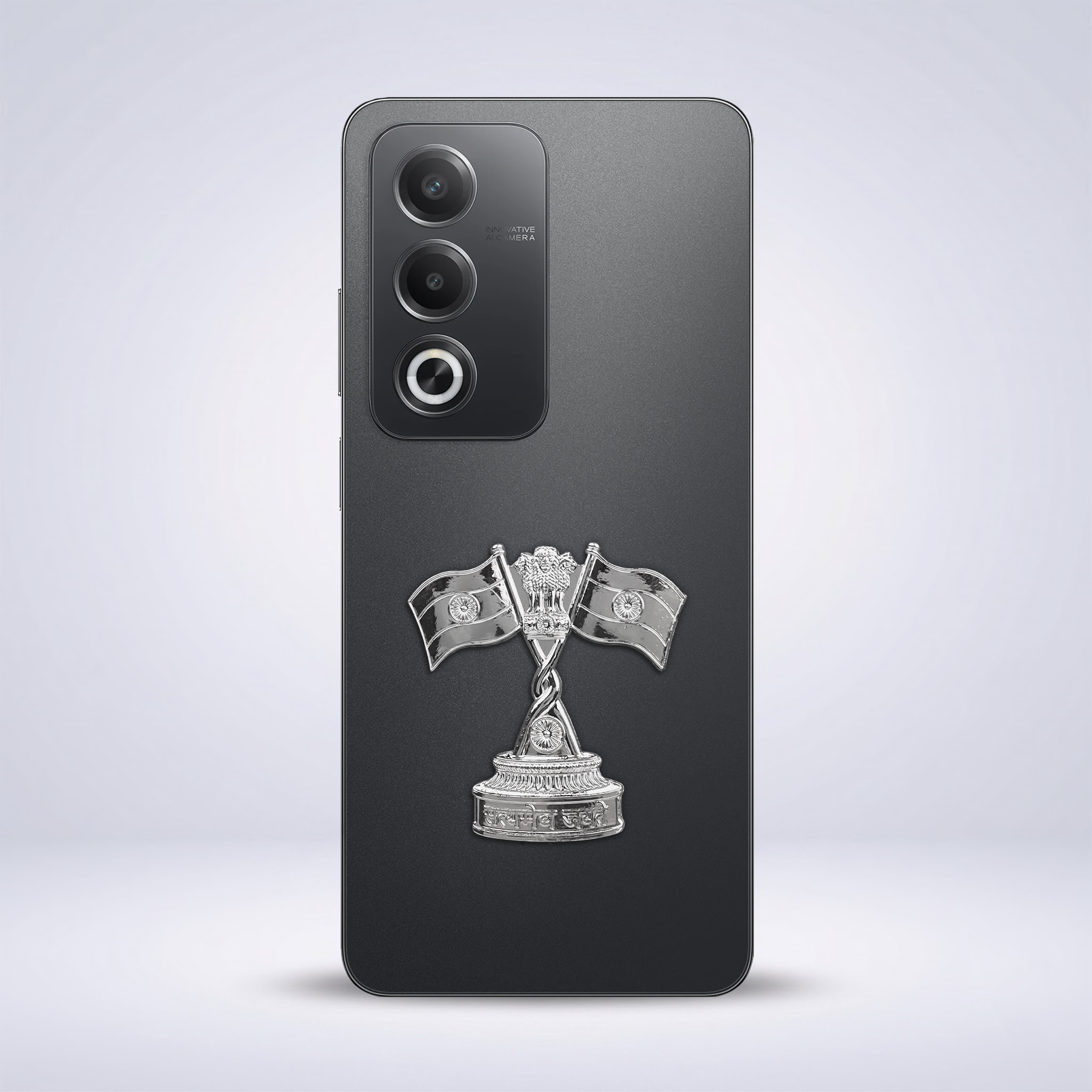 Oppo A3 Pro 5G Compatible Satyamev Jayate 3D Metal Emblem Sticker