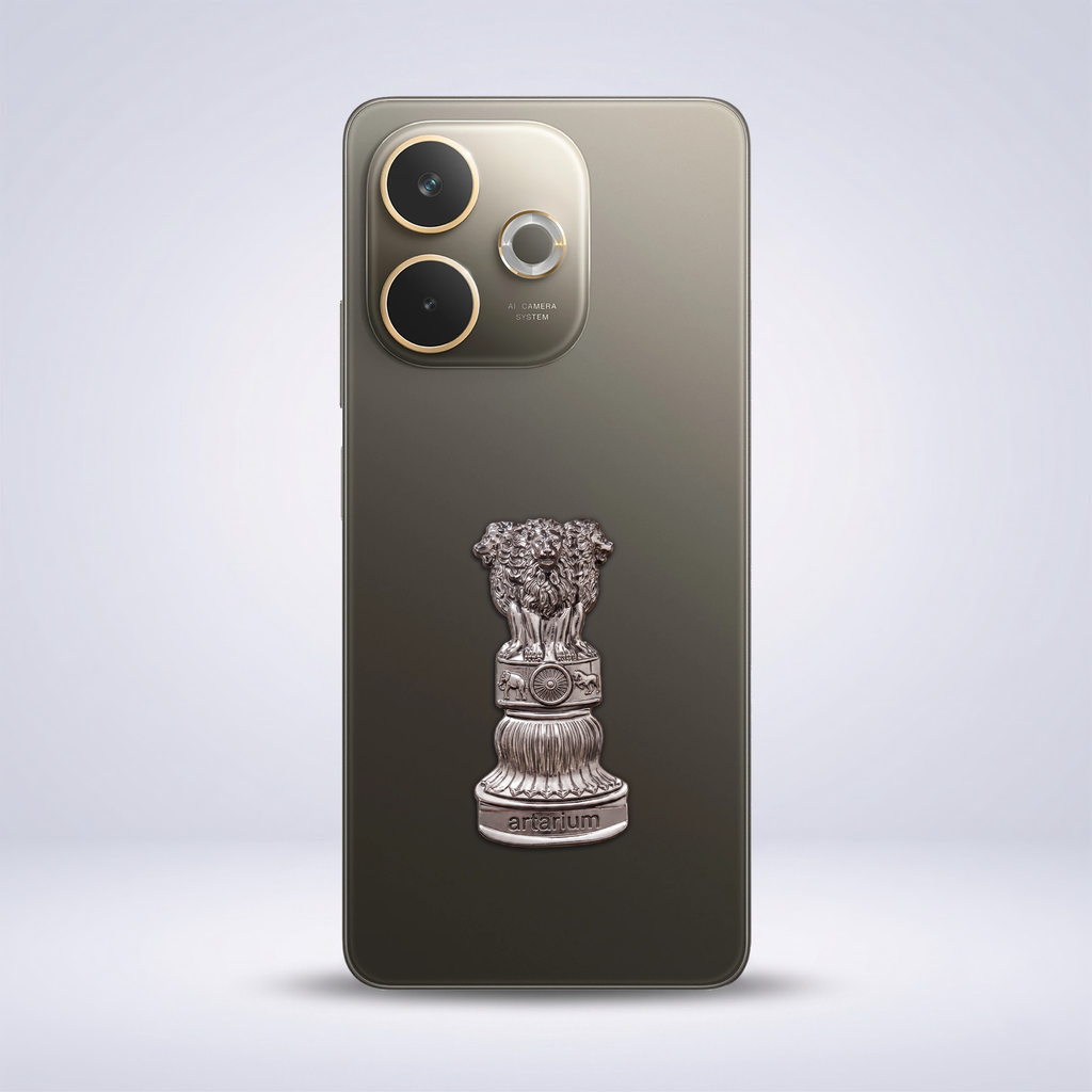 OPPO A5 Pro 5G Compatible Satyamev Jayate 3D Metal Emblem Sticker
