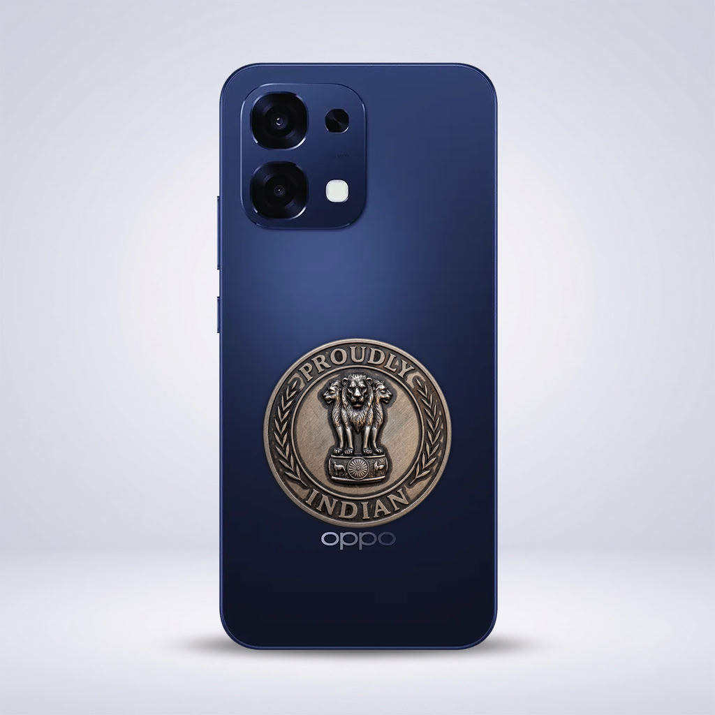 OPPO F31 5G Compatible Satyamev Jayate 3D Metal Emblem Sticker
